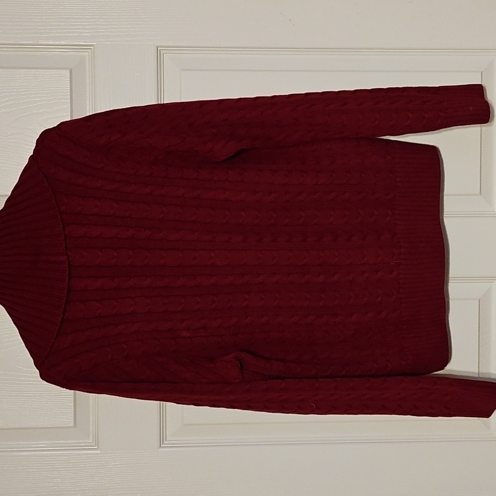 JEANNE PIERRE Maroon Cowl Neck Sweater - Picture 9 of 11